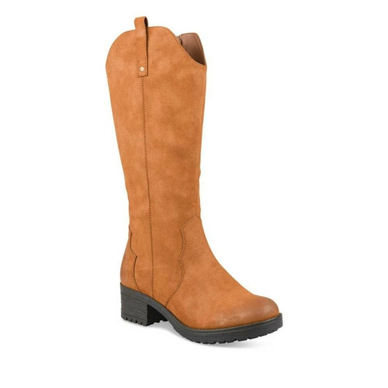 Botte Merry Scott Cognac Daim Femme