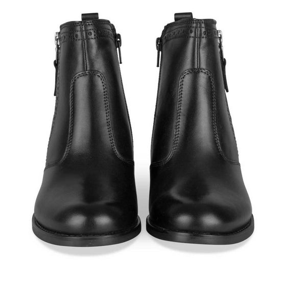 Bottines Atelier Mégis élégante Noir Cuir Véritable fermeture éclair Femme