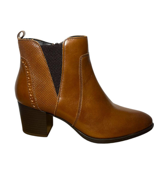 Bottines Atelier Mégis élégante Marron Cuir Véritable Fermeture éclair Femme