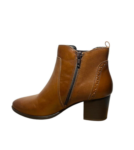 Bottines Atelier Mégis élégante Marron Cuir Véritable Fermeture éclair Femme