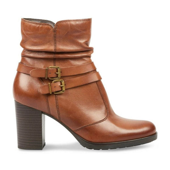 Bottines Atelier Mégis élégante Marron Cuir Véritable Fermeture éclair Femme