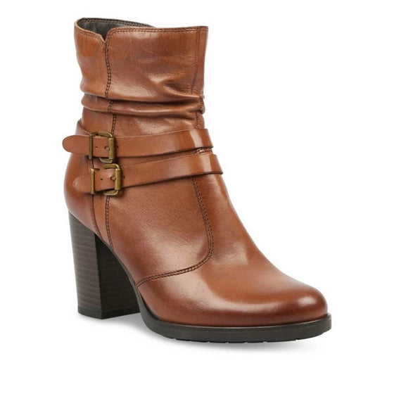 Bottines Atelier Mégis élégante Marron Cuir Véritable Fermeture éclair Femme