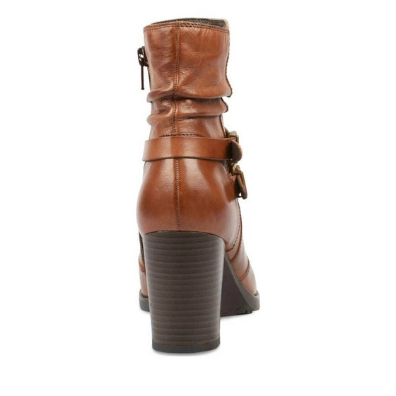 Bottines Atelier Mégis élégante Marron Cuir Véritable Fermeture éclair Femme