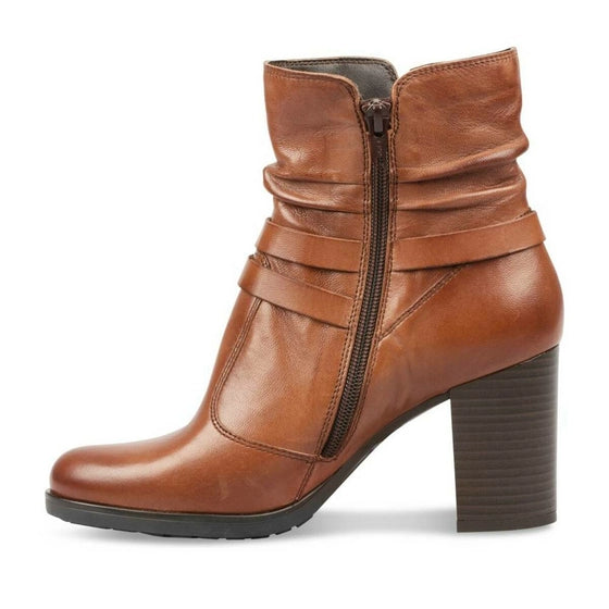 Bottines Atelier Mégis élégante Marron Cuir Véritable Fermeture éclair Femme