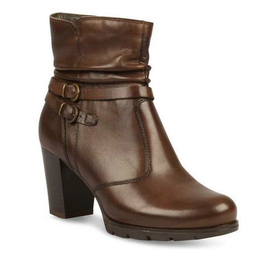 Bottines Atelier Mégis élégante Marron Cuir Véritable Fermeture éclair Femme