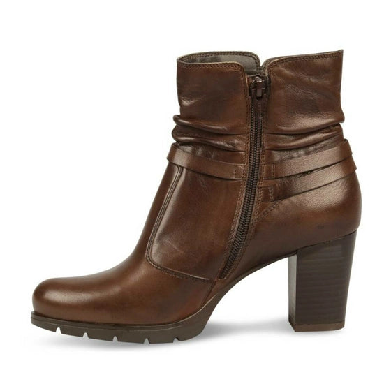 Bottines Atelier Mégis élégante Marron Cuir Véritable Fermeture éclair Femme