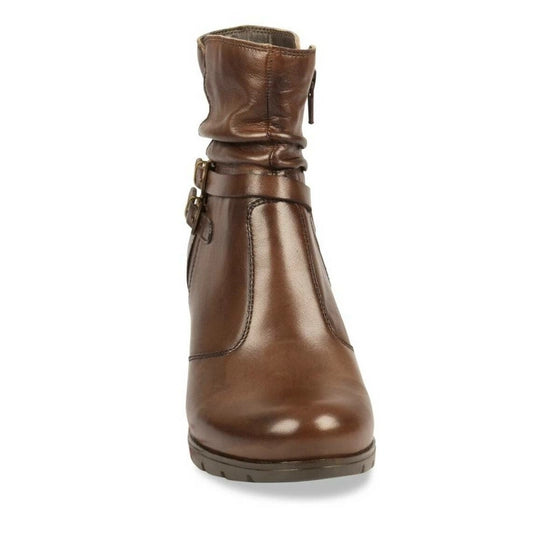 Bottines Atelier Mégis élégante Marron Cuir Véritable Fermeture éclair Femme