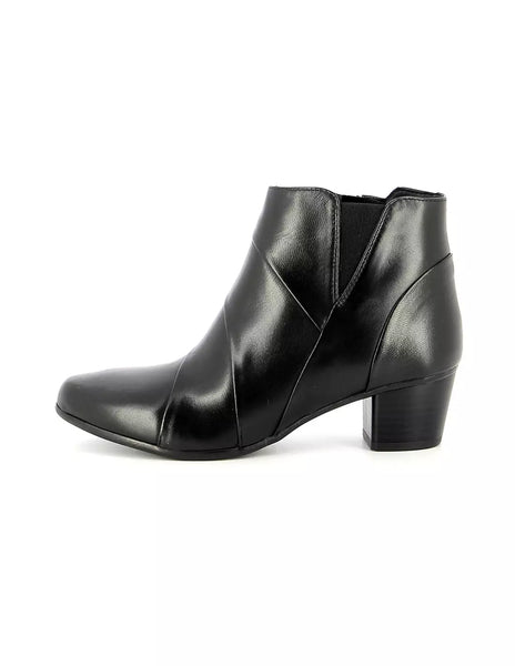 Bottines Atelier Mégis élégante Noir Cuir Véritable Intérieur Fourré