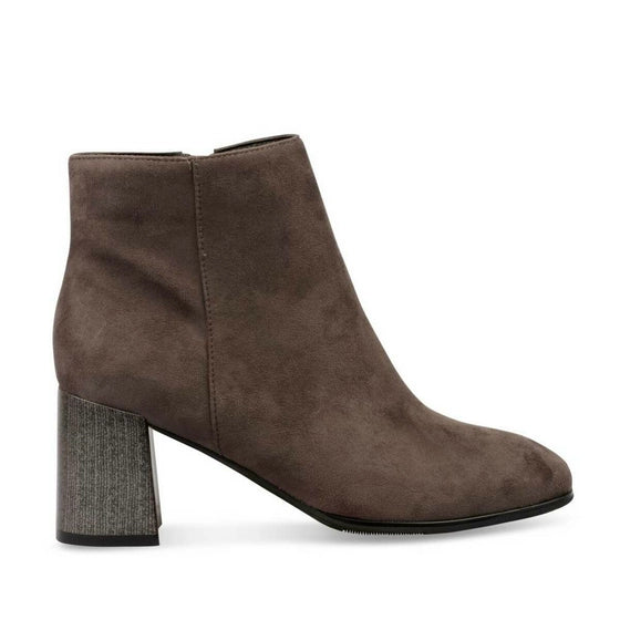 Bottines Sinéquanone Grise Daim Fermeture éclair Femme