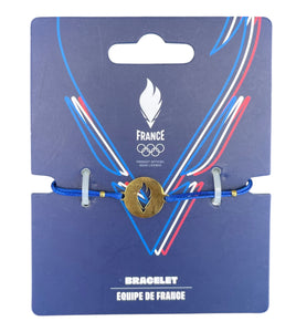 Bracelet Bleu flamme olympique – Équipe de France – Jeux Olympiques 2024