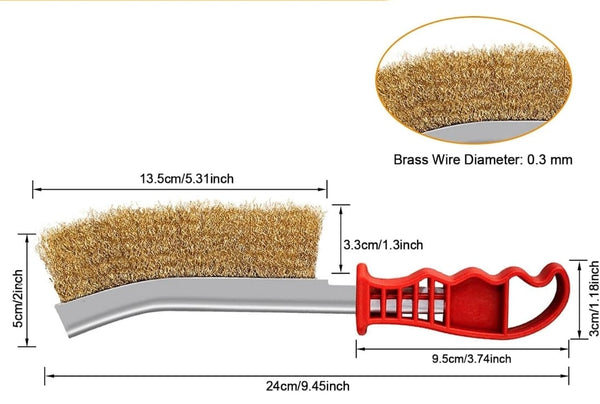 Brosses métalliques avec tiges courbés