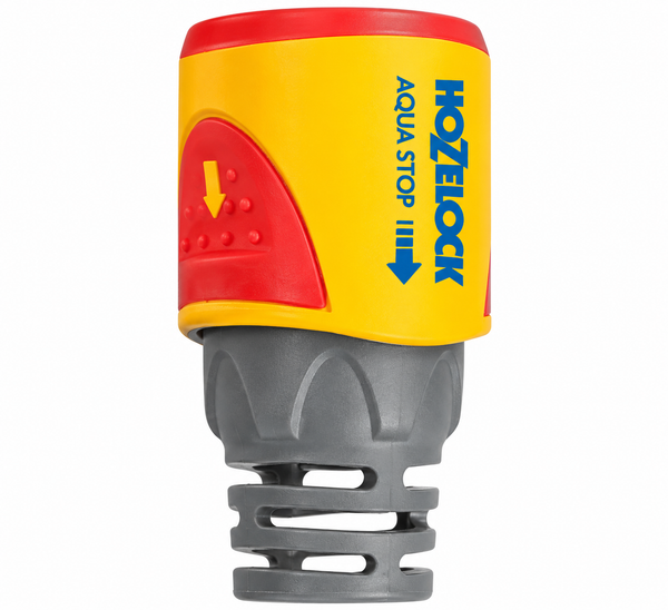 Raccord rapide AquaStop Hozelock pour les tuyaux de 12,5 et 15 mm.