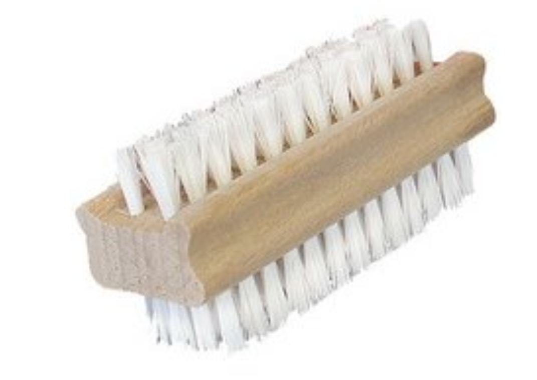 Brosse à ongles, en bois, brosse en fibres