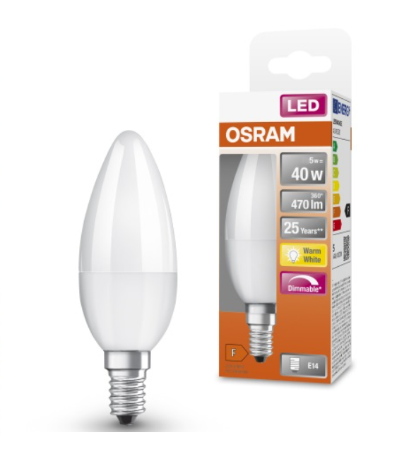 OSRAM Ampoule à intensité variable LED B35 E14/5W/230V 2700K - Osram