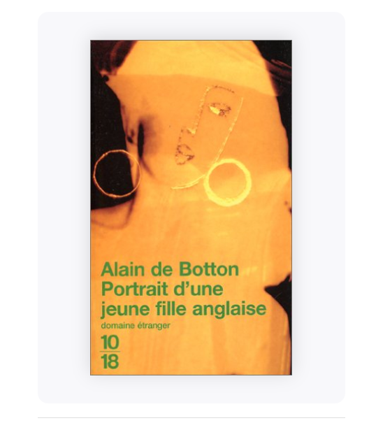 Livre - Portrait d'une jeune fille anglaise par Alain de Botton