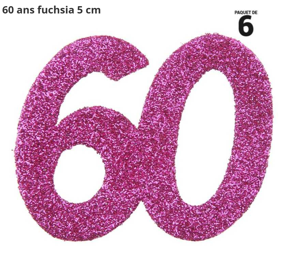 Confetti 60 ans Joyeux Anniversaire Violet X6 Santex