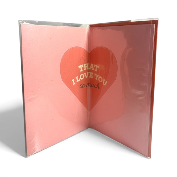 Carte "Je T’aime Tellement" Mr Wonderful Motif Coeur 18 x 12 cm
