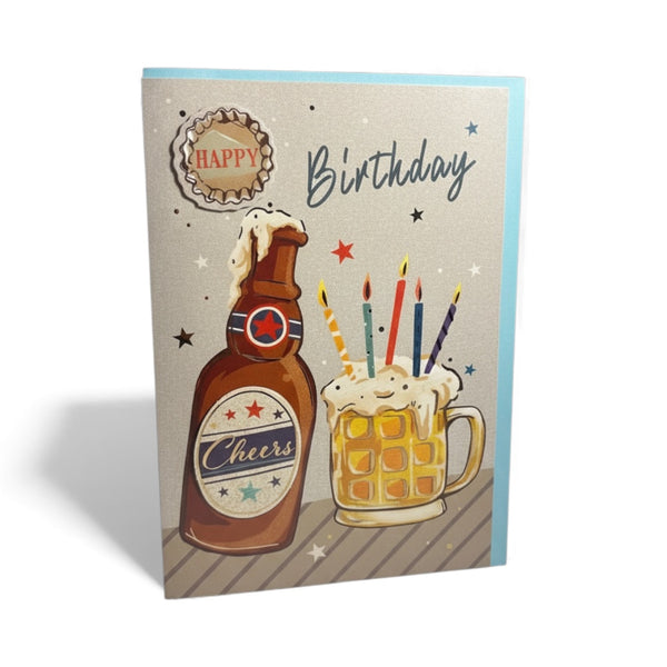 Carte Joyeux Anniversaire Juicy Lemon Bière Anniversaire 19 x 13 cm