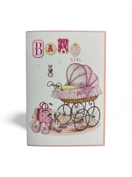 Carte Naissance Juicy Lemon « Baby Girl » – 19 x 13 cm