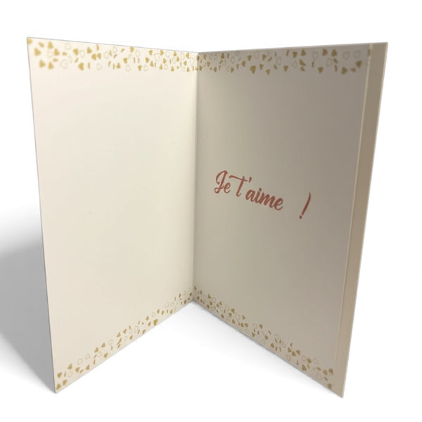 Carte Saint-Valentin Rouge « Pour toi, mon cœur » 17 x 12 cm