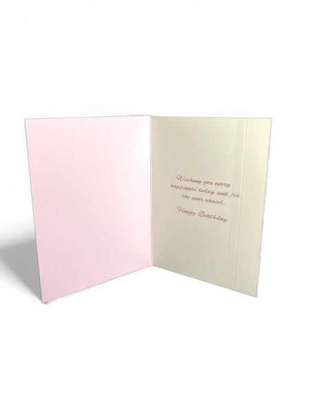 Carte joyeux anniversaire Juicy Lemon papillons roses 19 x 13 cm