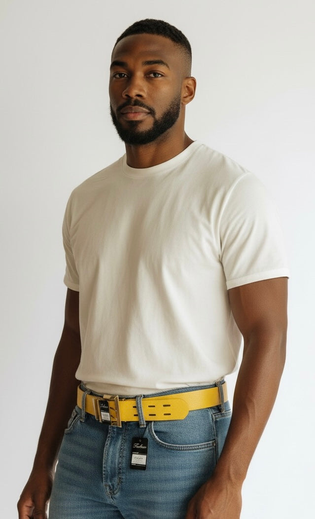 Ceinture Fashion Homme Jaune