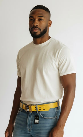 Ceinture Fashion Homme Jaune