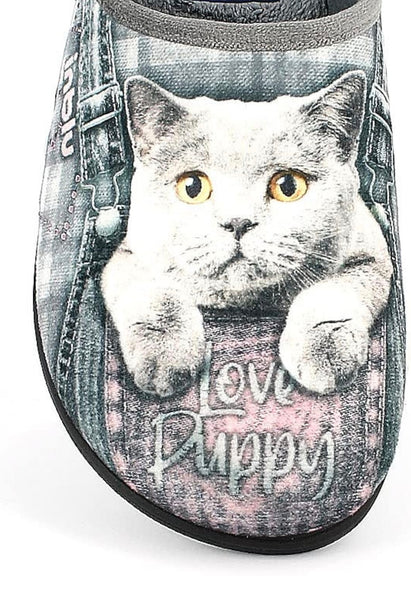 Chaussons Inblu chaton "Love Poppy" femme