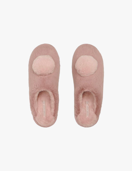 Chaussons Ysabel Mora à pompons rose pour femme