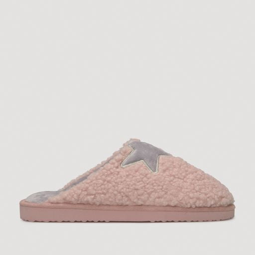 Chaussons Ysabel Mora étoiles rose et gris femme