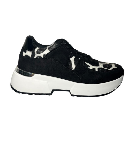 Chaussures Baskets Active Fashion Noir et Blanche Femme