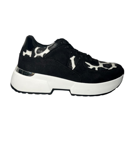 Chaussures Baskets Active Fashion Noir et Blanche Femme