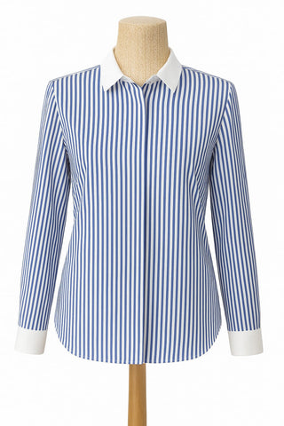 Chemise Capsule bleu blanche femme