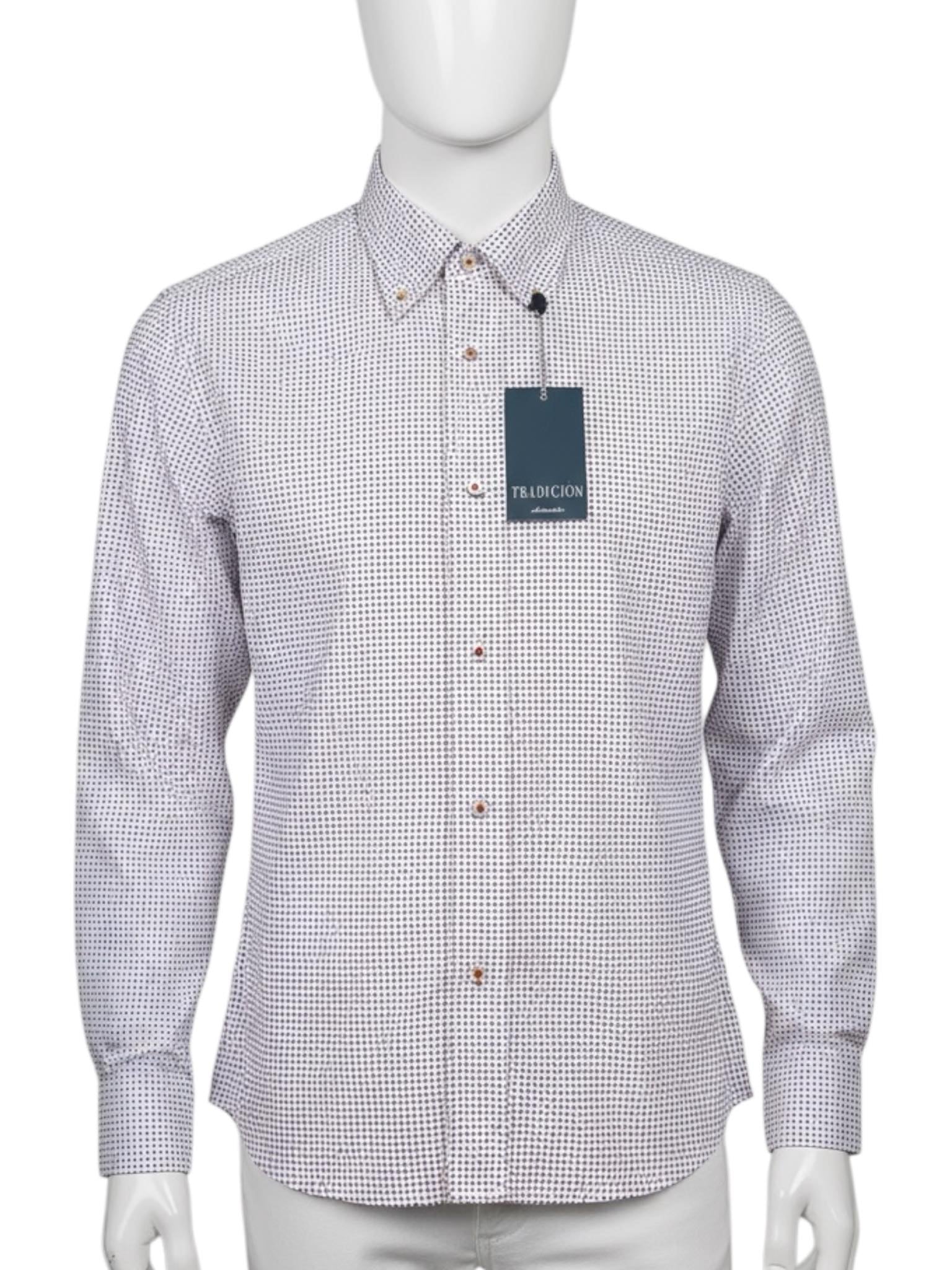 Chemise Tradicion blanc, rouge et bleu homme