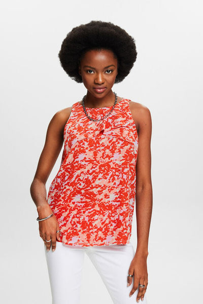 Chemisier sans manches Esprit rouge femme