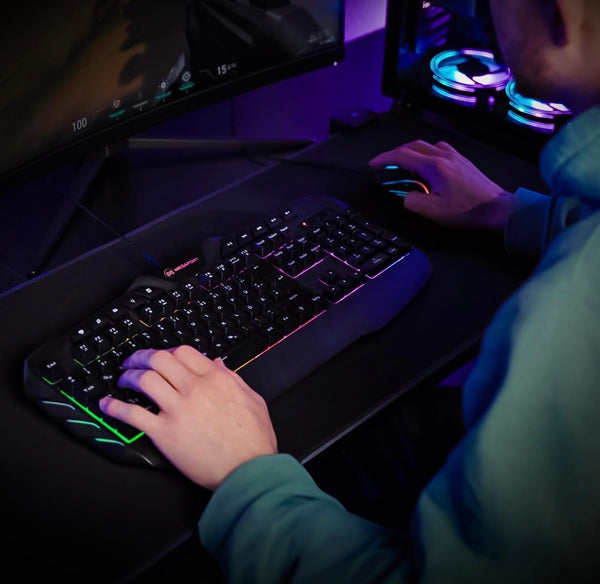 Clavier + souris gamer Megaport lumineux et antidérapant – DPI ajustable