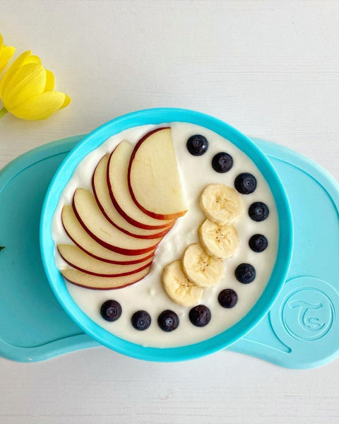 Click-Mat + Assiette TWISTSHAKE – Tapis repas antidérapant avec assiette enfant/Bébé et couvercle