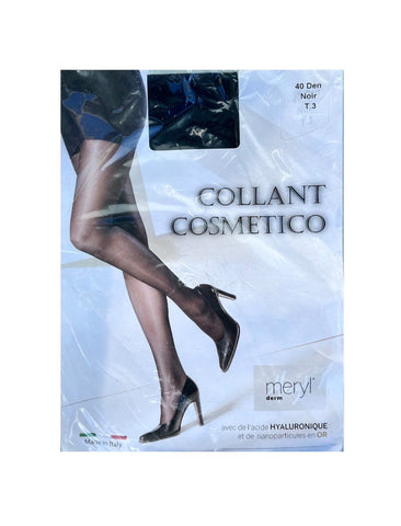 Collant Cosmetico Meryl Derme Noir 40 Den avec de l’acide Hyaluronic et de nanoparticules en OR