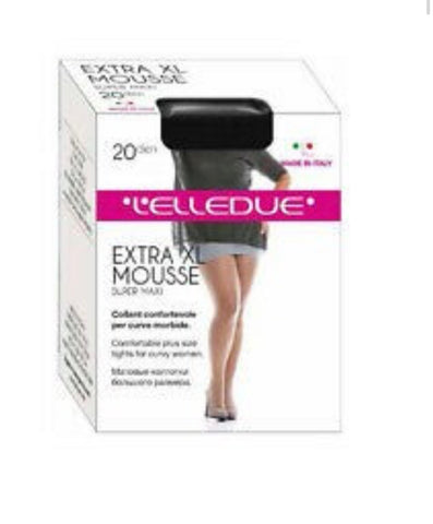 Collant Noir Elledue 20 den Extra XL Mousse