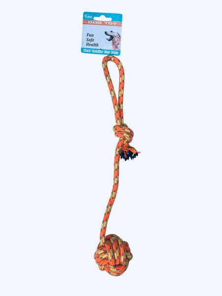 Corde Jouet pour chien ForPet – Orange fluo – 41 cm