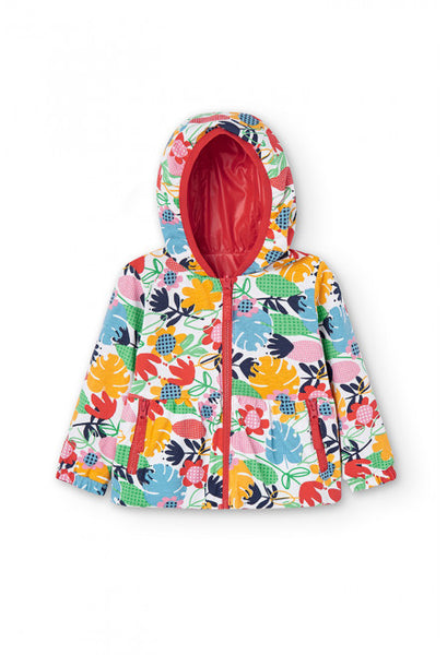 Coupe-vent imperméable réversible Boboli rouge fille