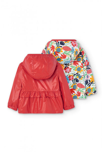 Coupe-vent imperméable réversible Boboli rouge fille