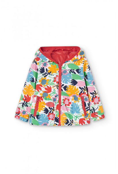 Coupe-vent imperméable réversible Boboli rouge fille