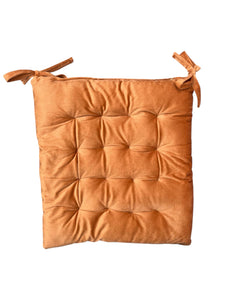 Coussin galette de chaise 40×40 cm – Effet velours or