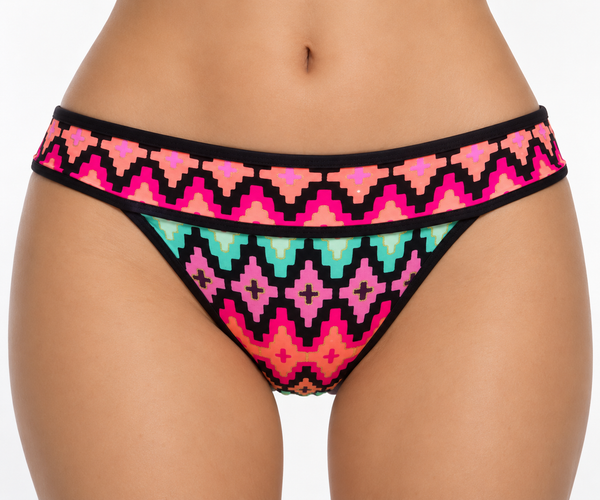 Bas maillot de bain à motifs ethniques multicolores Ardène Swim
