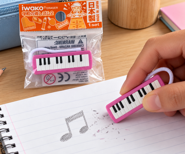 Gomme piano rose Iwako