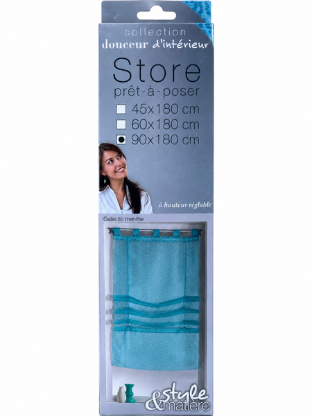 Store prêt-à-poser Galactic Menthe – Collection Douceur d’Intérieur - 90 x 180 cm