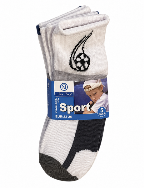 5 Paires de chaussettes sport Nan Tong enfant