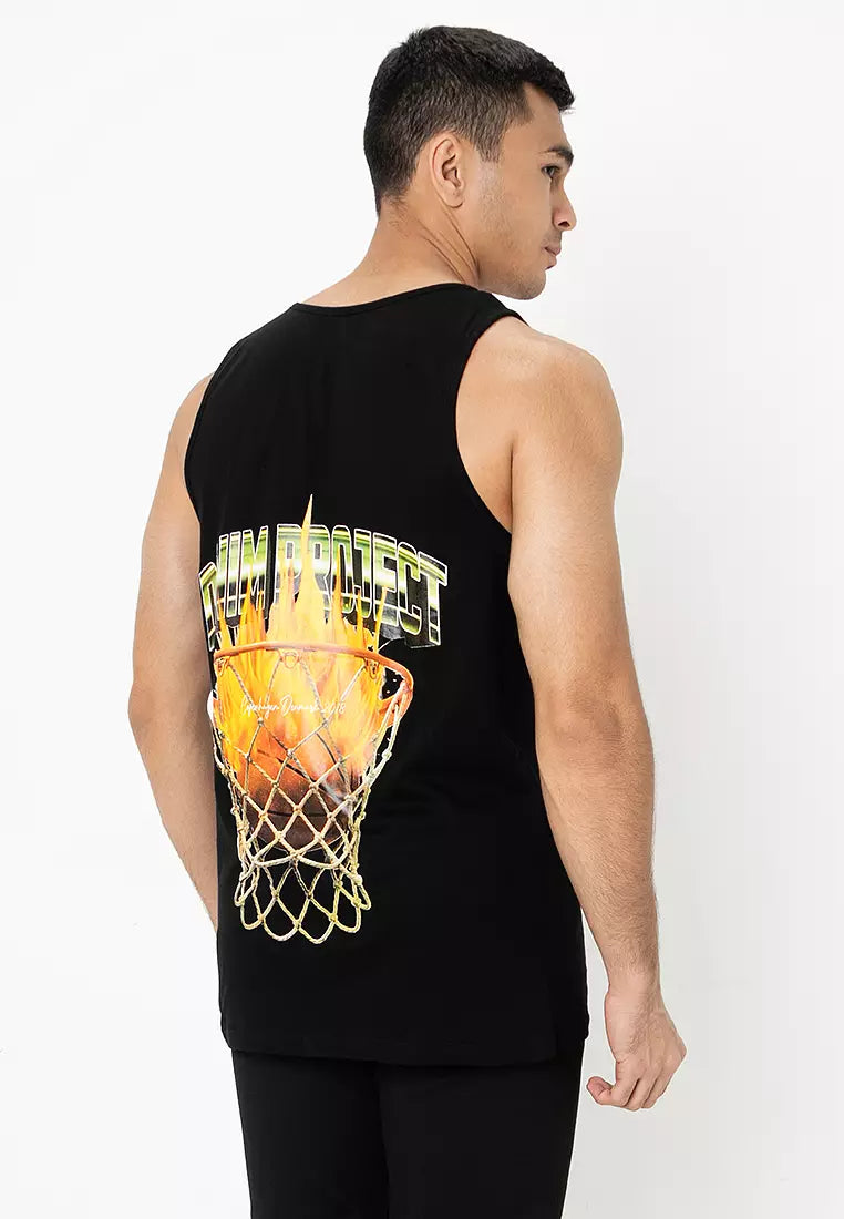 Débardeur Denim Project panier basket noir homme