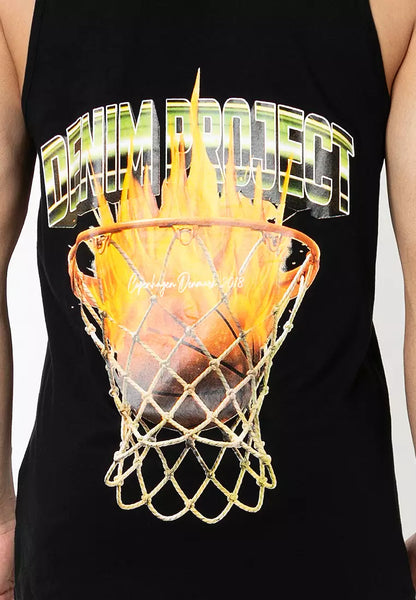 Débardeur Denim Project panier basket noir homme